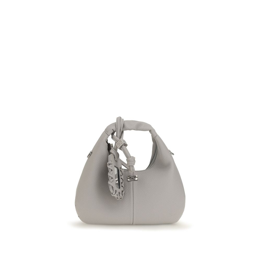 Ganni Gray Polyester Shoulder Bag