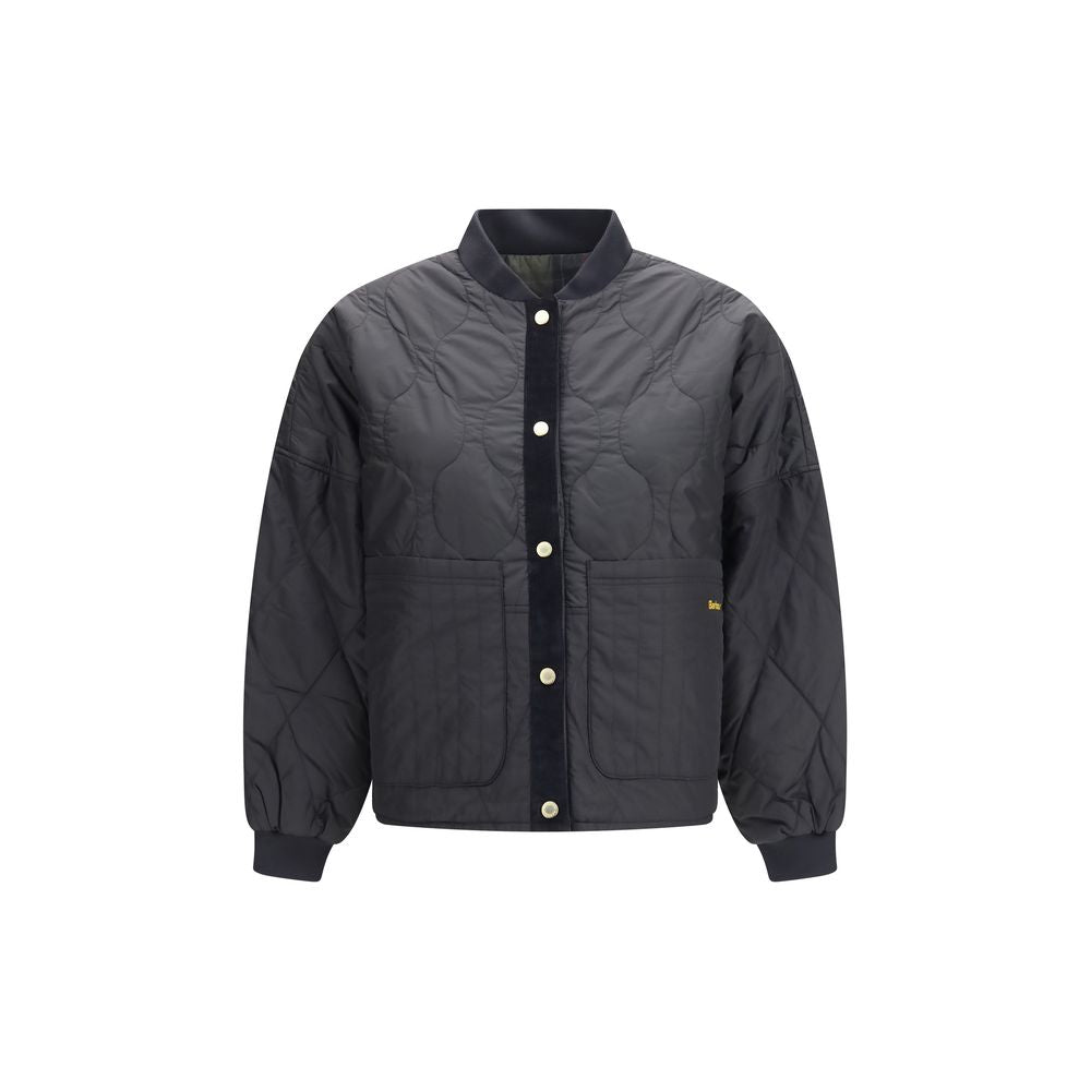 Barbour Black Polyester Bomber