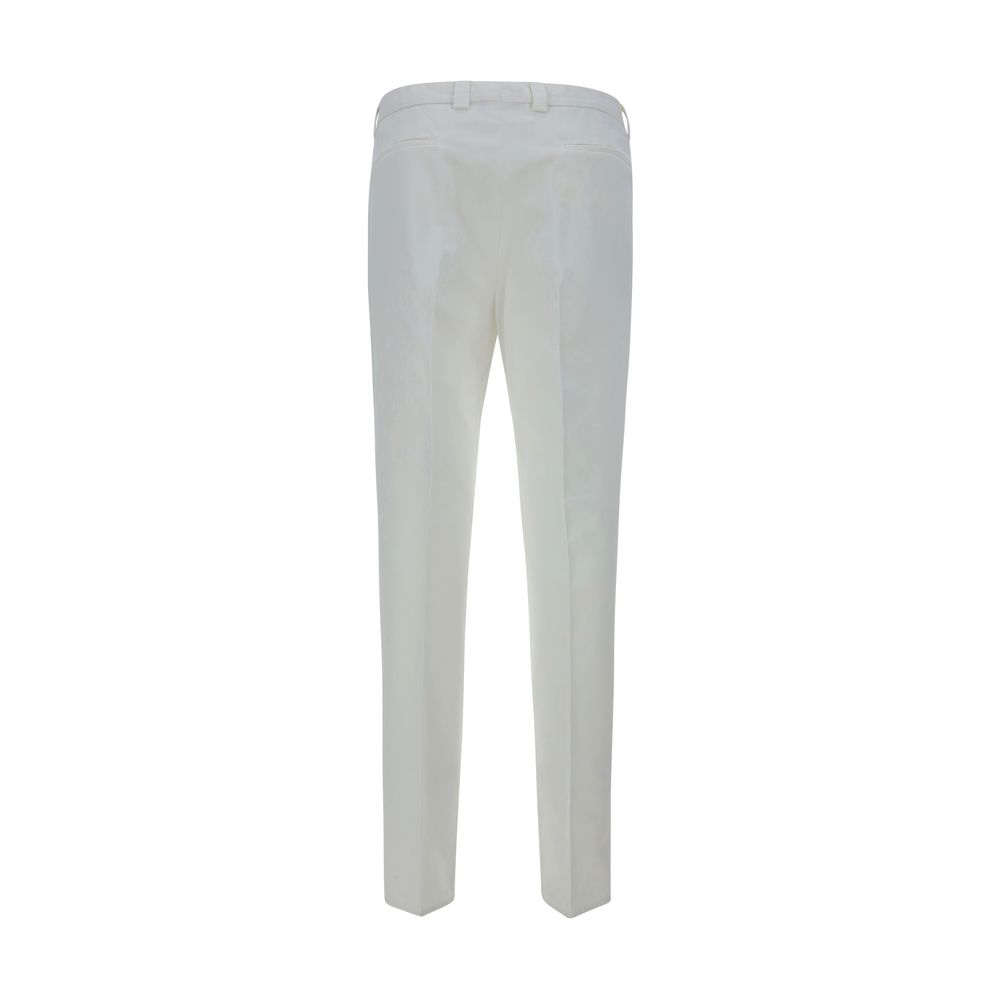 Brunello Cucinelli White Cotton Casual Pants