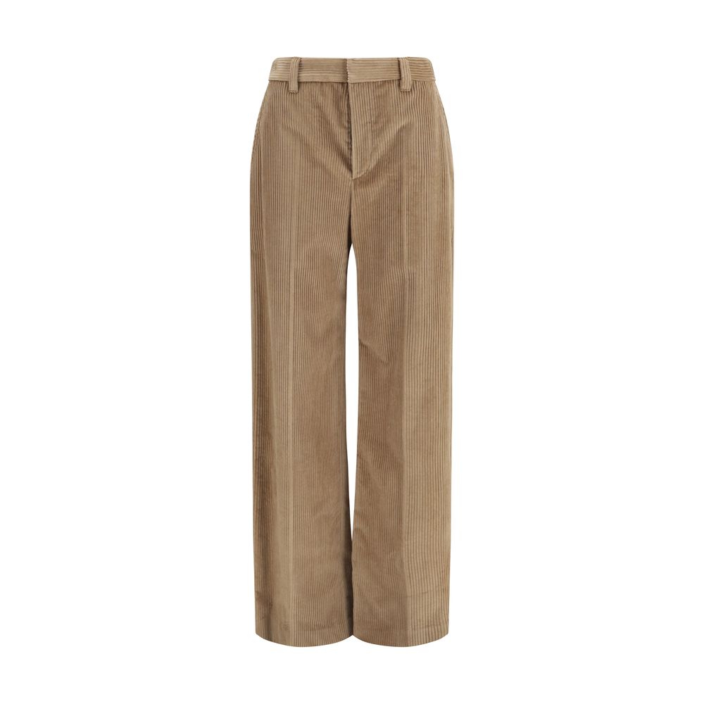 Brunello Cucinelli Brown Cotton Casual Pants