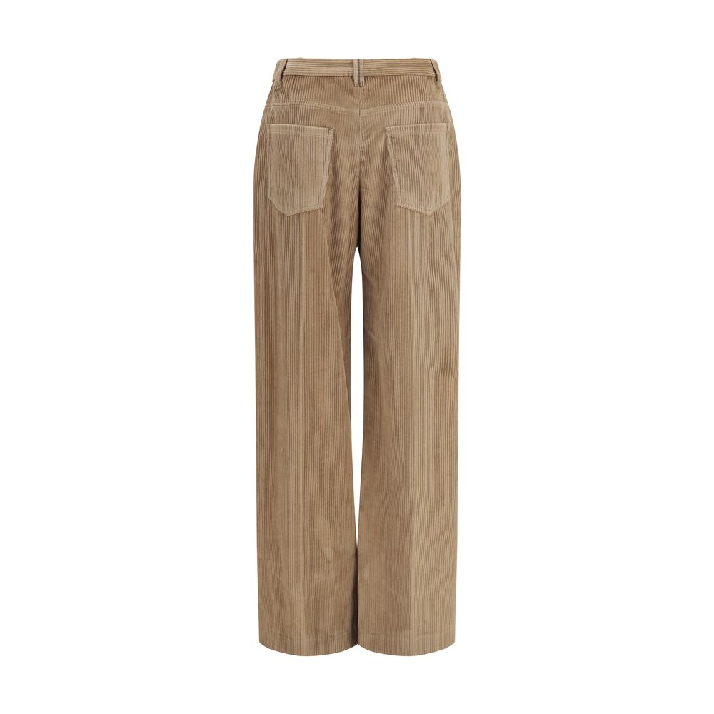 Brunello Cucinelli Brown Cotton Casual Pants
