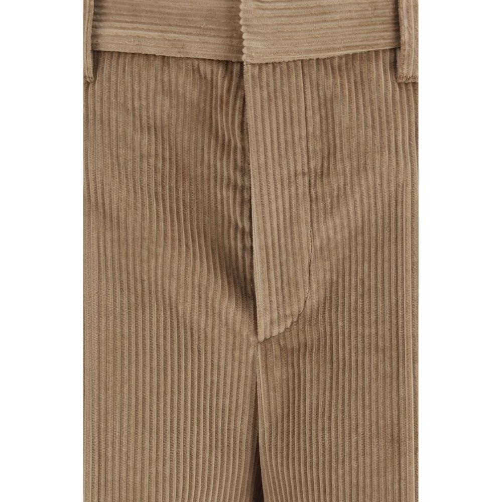 Brunello Cucinelli Brown Cotton Casual Pants