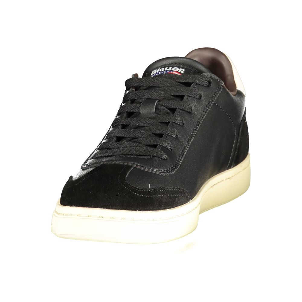 Blauer Black Polyester Athletic Sneakers