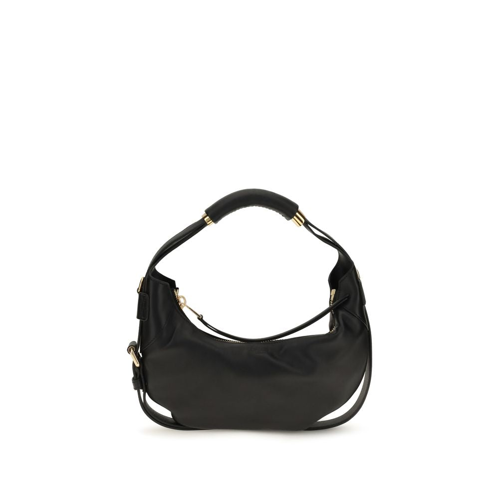 Moschino Black Calf Leather Bos Taurus Shoulder Bag