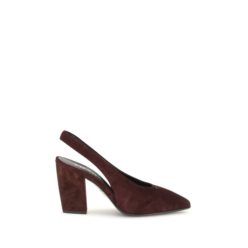Prada Bordeaux Calf Leather Bos Taurus High Heel Pumps