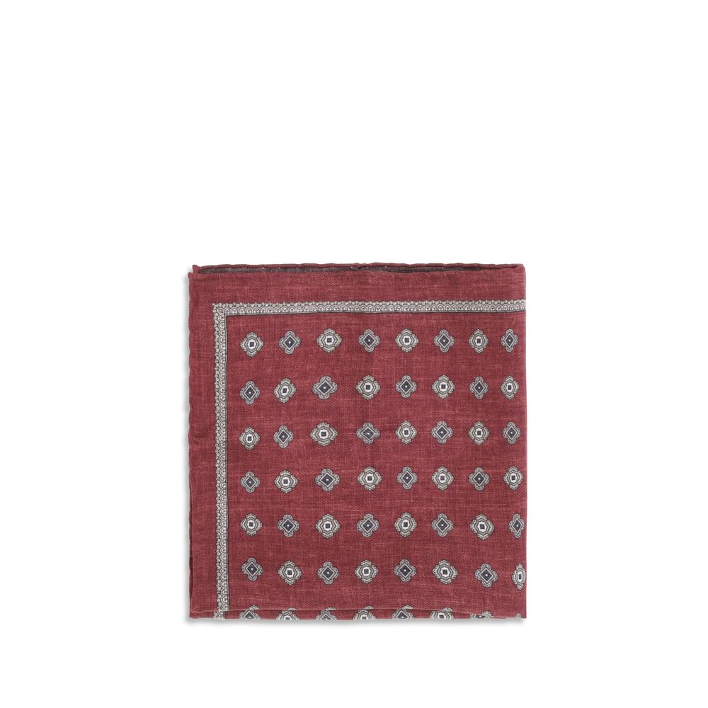 Brunello Cucinelli Multicolor Silk Pocket Square