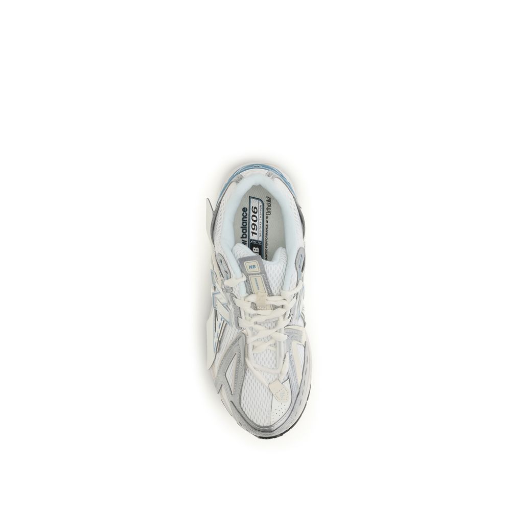 New Balance White Fabric Athletic Sneakers