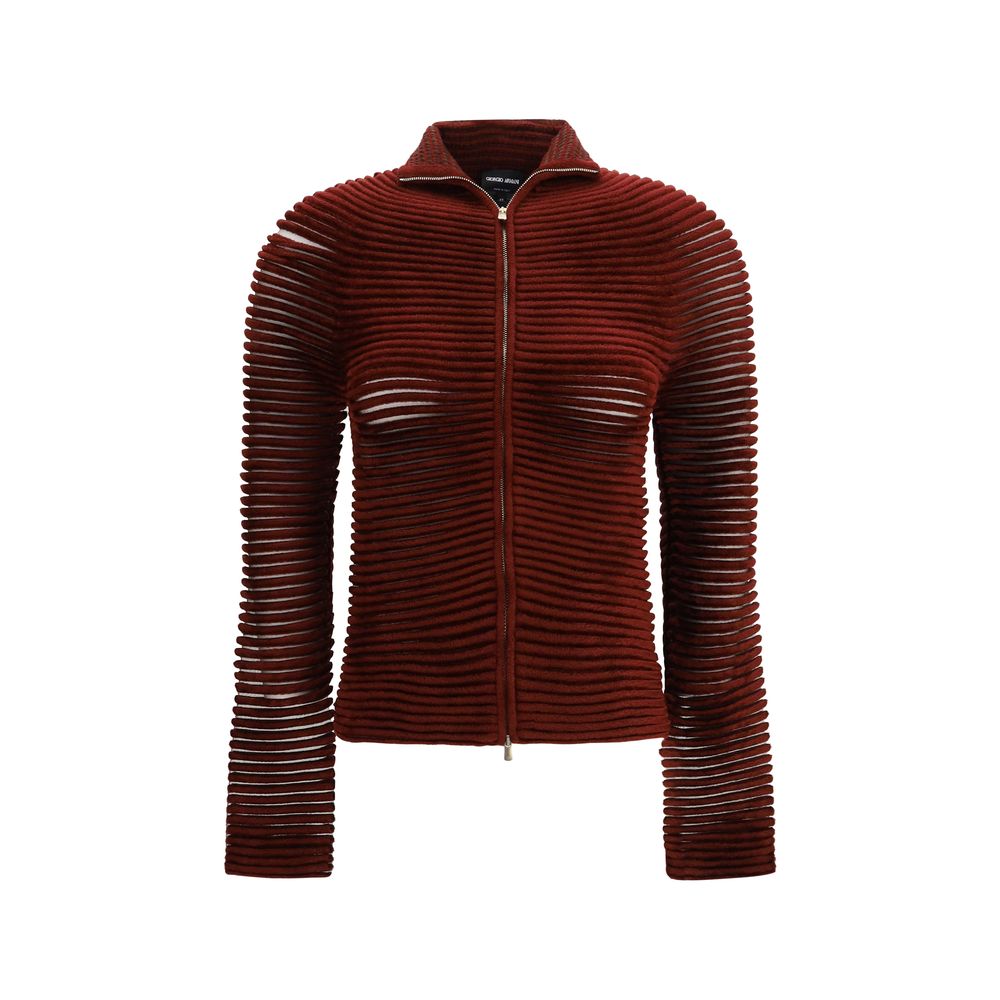 Giorgio Armani Bordeaux Viscose Cardigan