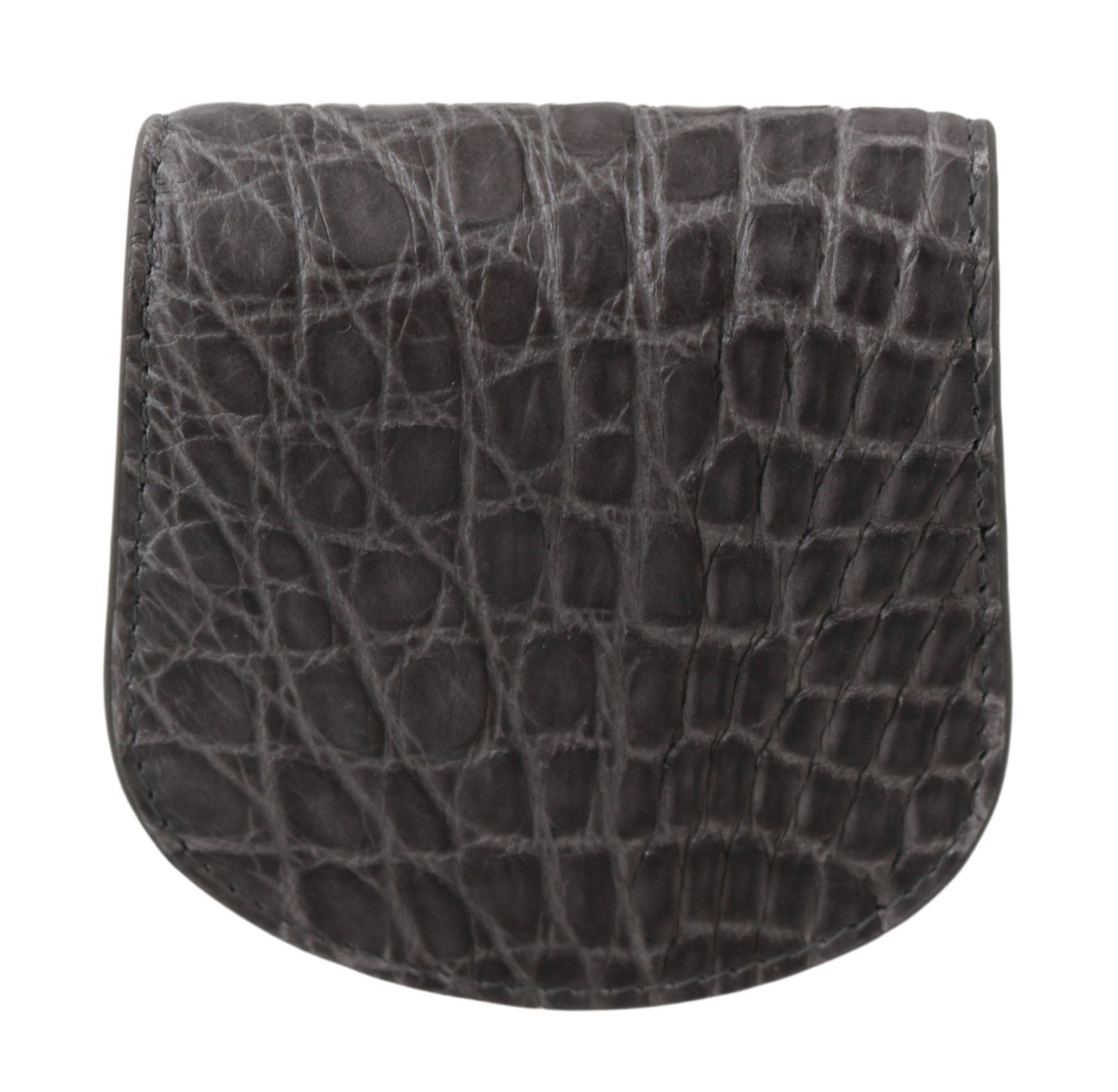 Dolce & Gabbana Gray Exotic Skin Condom Case Holder Pocket Wallet - Luxe Nova