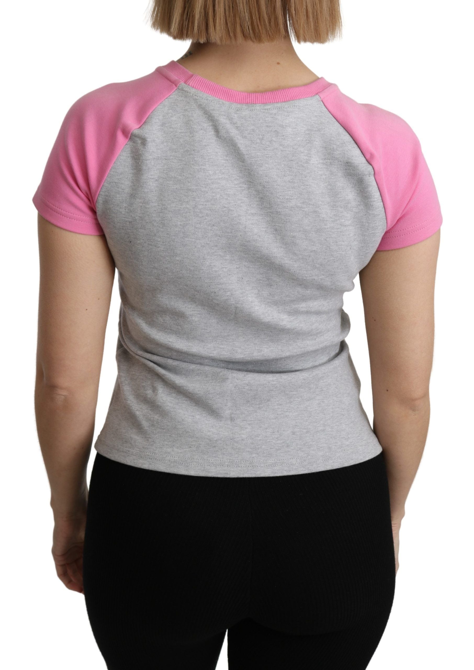 Moschino Gray and pink Cotton T-shirt My Little Pony Top - Luxe Nova