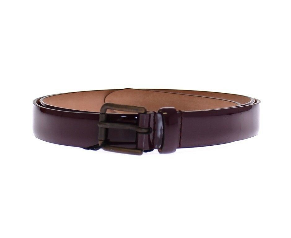 Dolce & Gabbana Purple Leather Logo Cintura Gürtel Belt - Luxe Nova