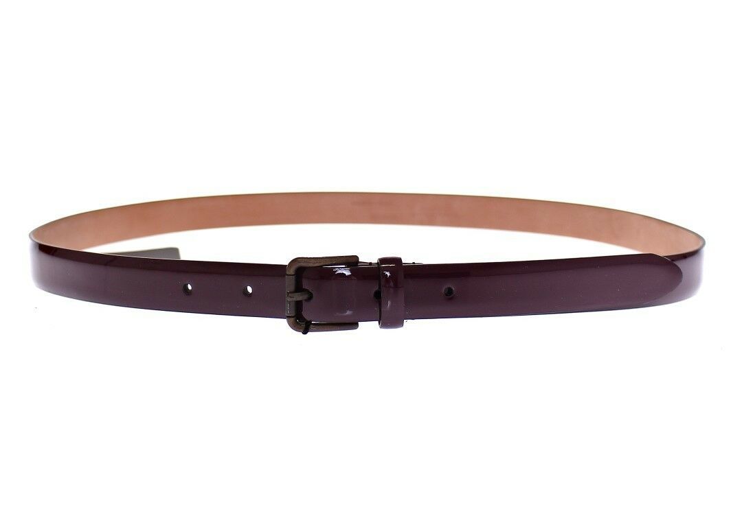 Dolce & Gabbana Purple Leather Logo Cintura Gürtel Belt - Luxe Nova