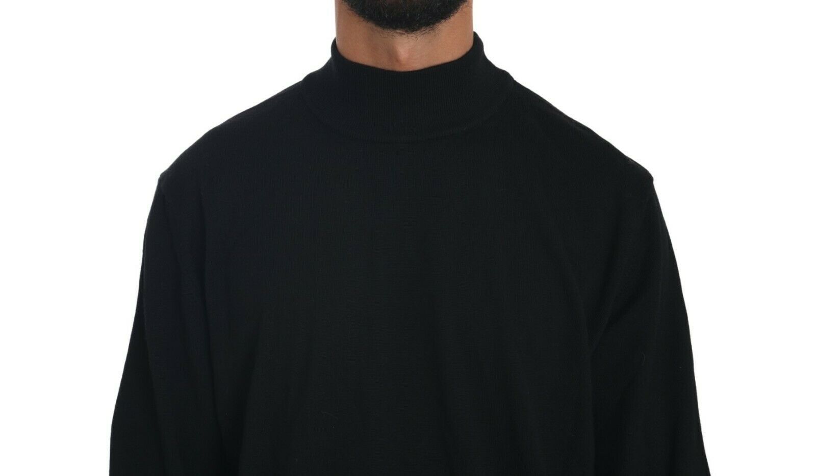 MILA SCHÖN Black Turtle Neck Pullover Top Virgin Wool Sweater - Luxe Nova