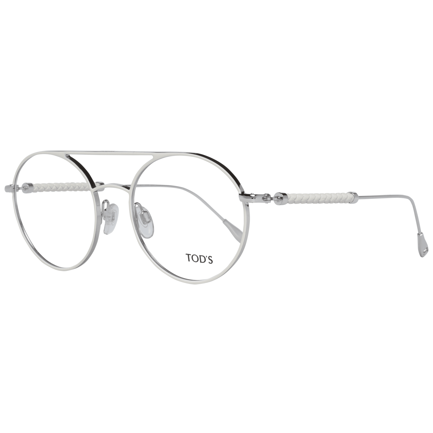 Tod's White Metal & Leather Glasses (Frames) - Luxe Nova