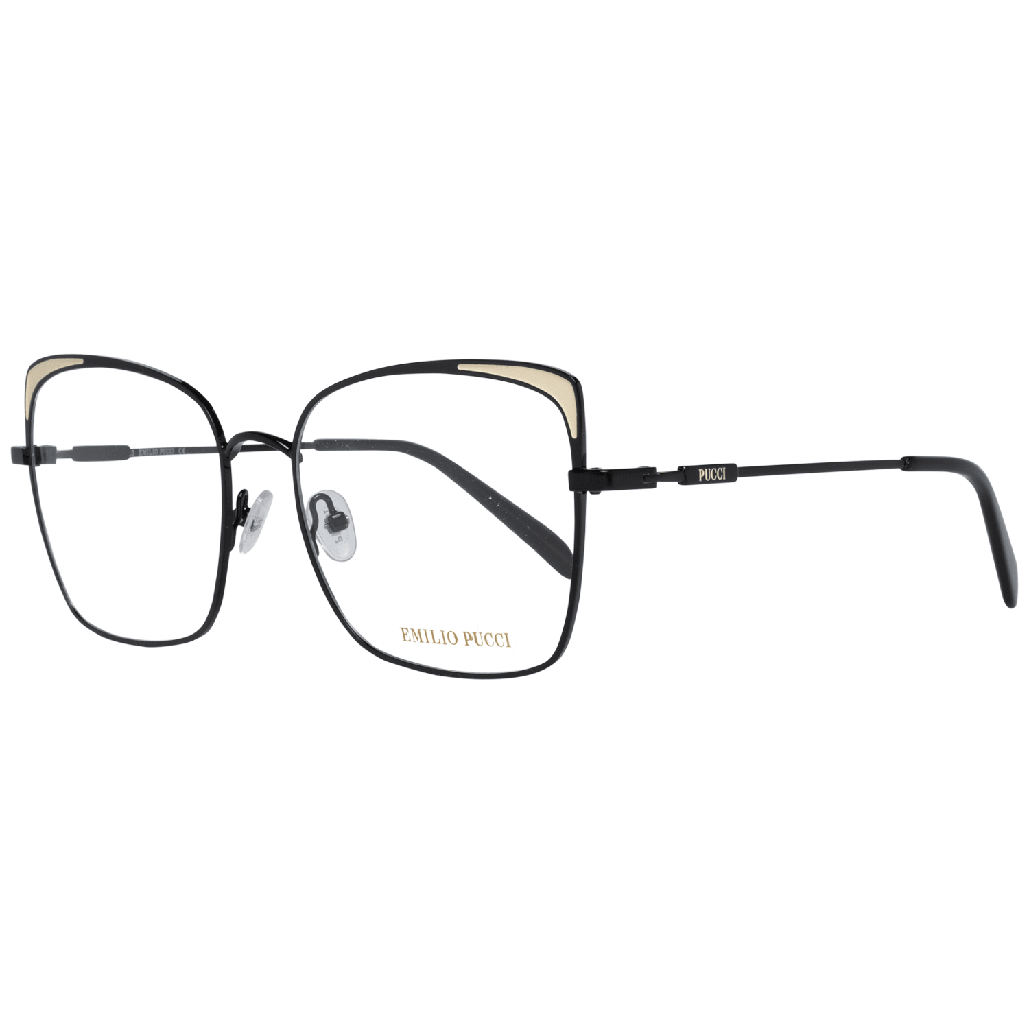 Emilio Pucci Black Metal Glasses (Frames) - Luxe Nova