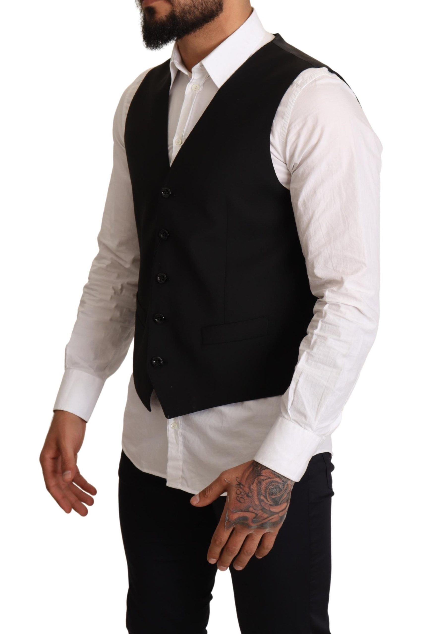 Dolce & Gabbana Black Formal dress Vest - Luxe Nova