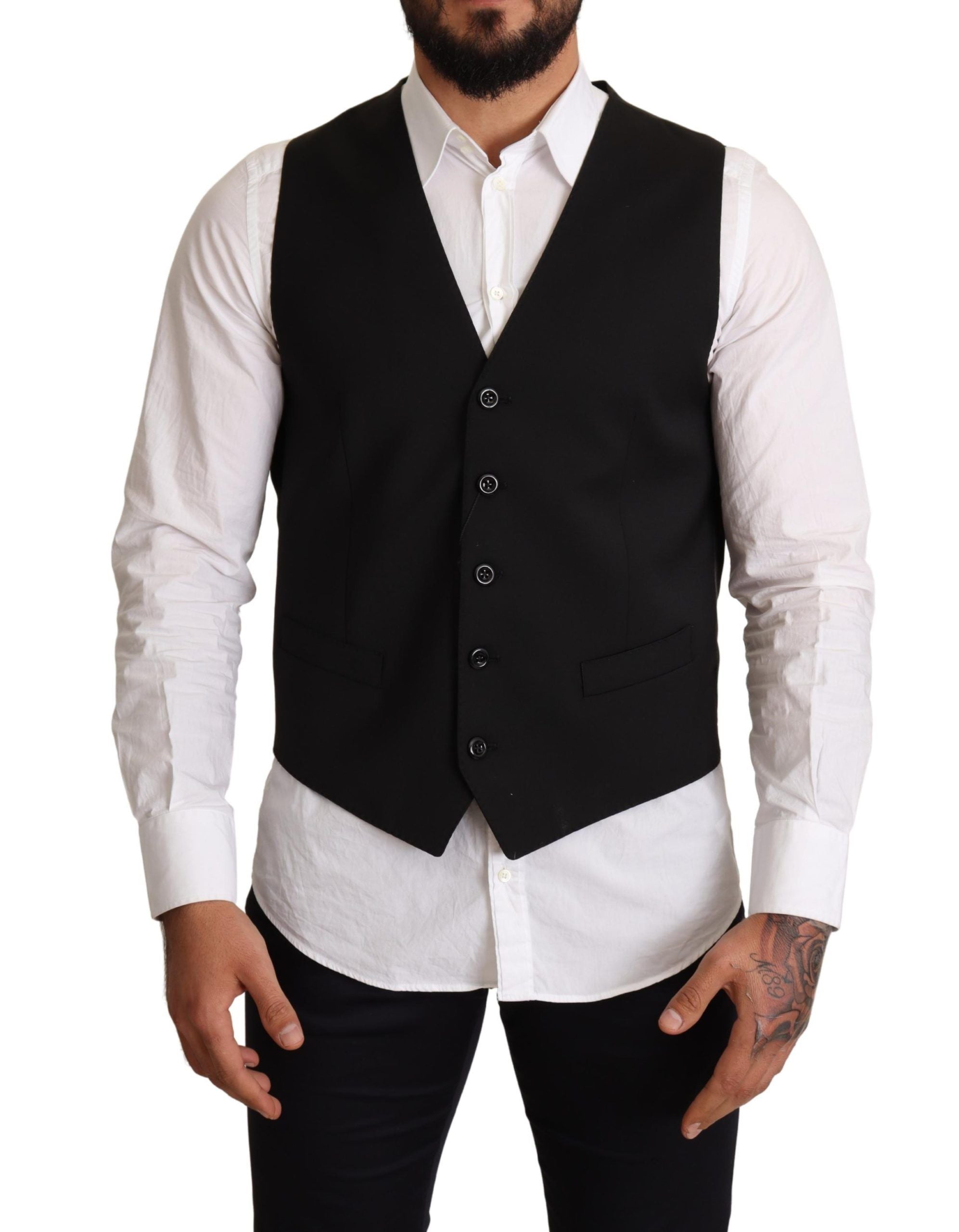Dolce & Gabbana Black Formal dress Vest - Luxe Nova