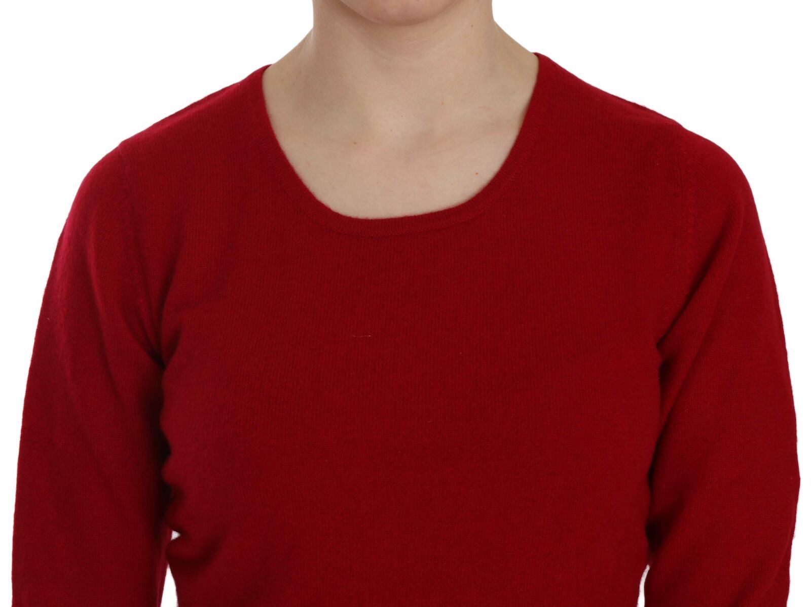 MILA SCHÖN Red Round Neck Pullover Cashmere Sweater - Luxe Nova