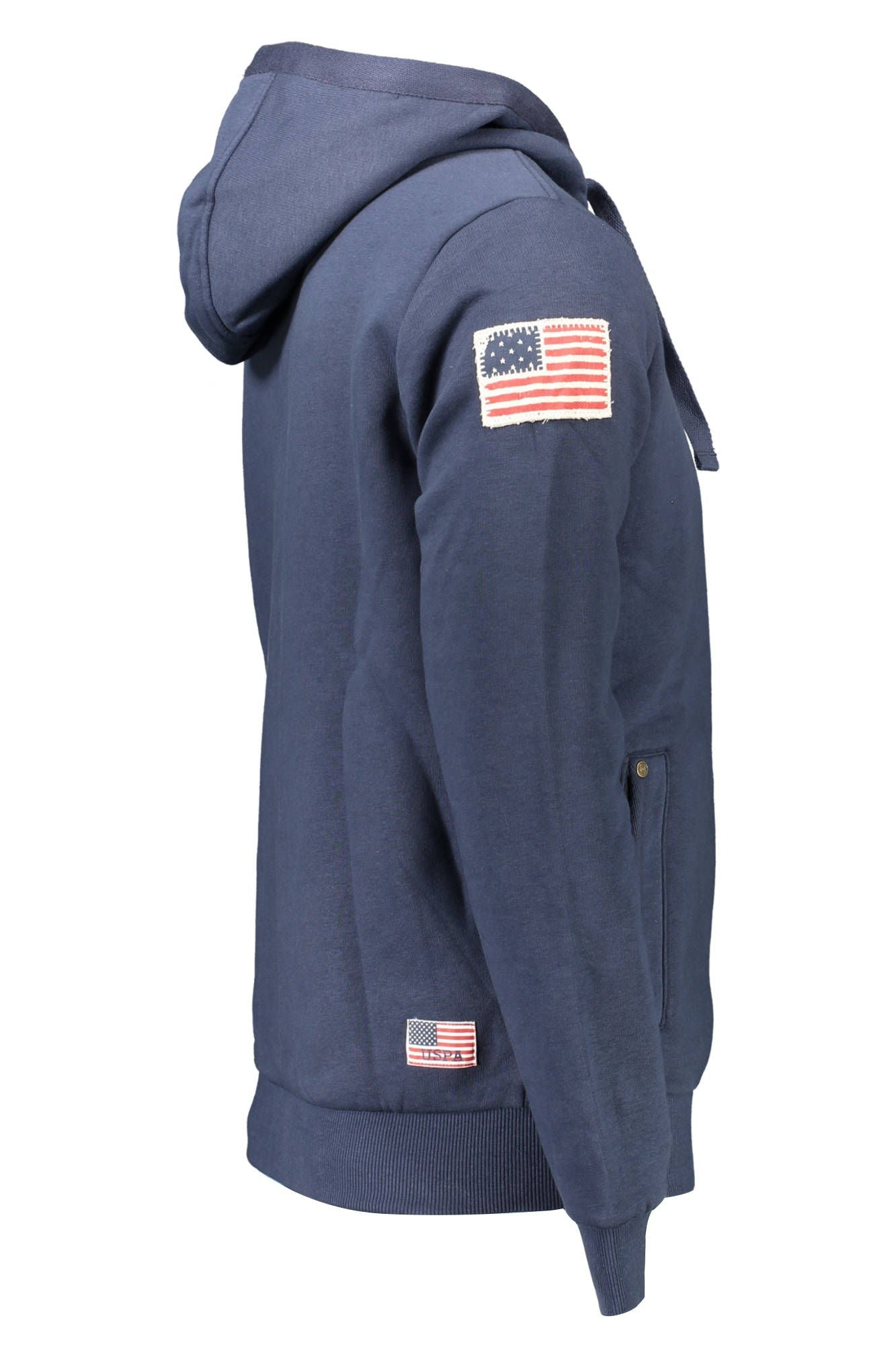 U.S. POLO ASSN. Blue Cotton Men Sweatshirt - Luxe Nova