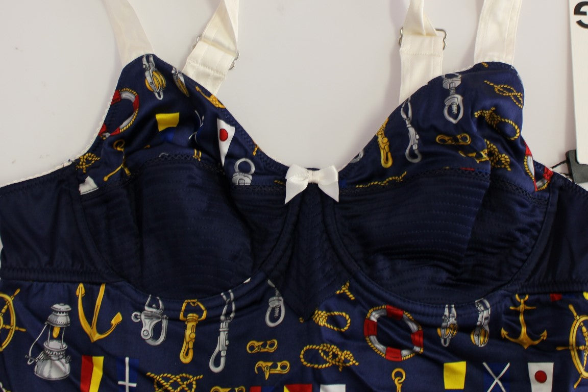 Dolce & Gabbana Blue Sailor Motive Tank Top