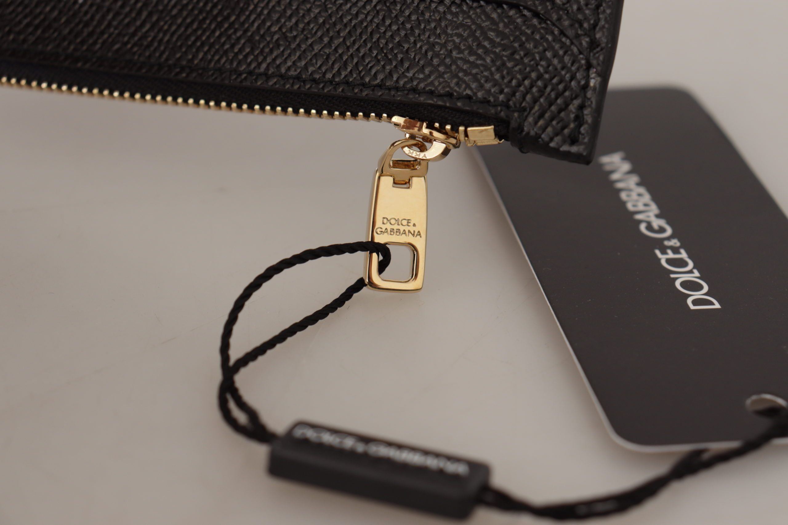 Dolce & Gabbana Black Leather #DGLovesLondon Women Cardholder Coin Case  Wallet - Luxe Nova