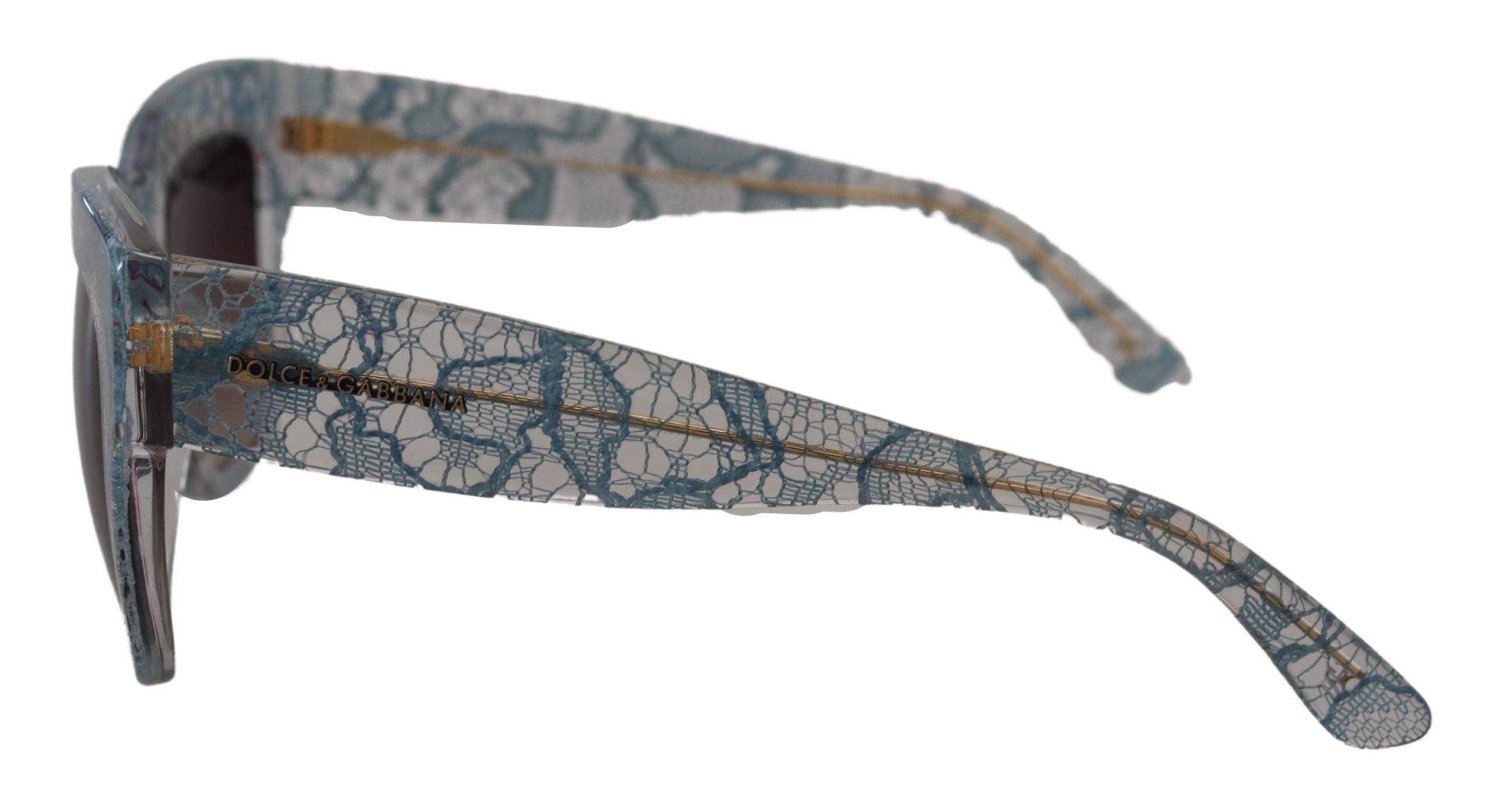 Dolce & Gabbana Blue Lace Acetate Crystal Butterfly DG4231 Sunglasses - Luxe Nova