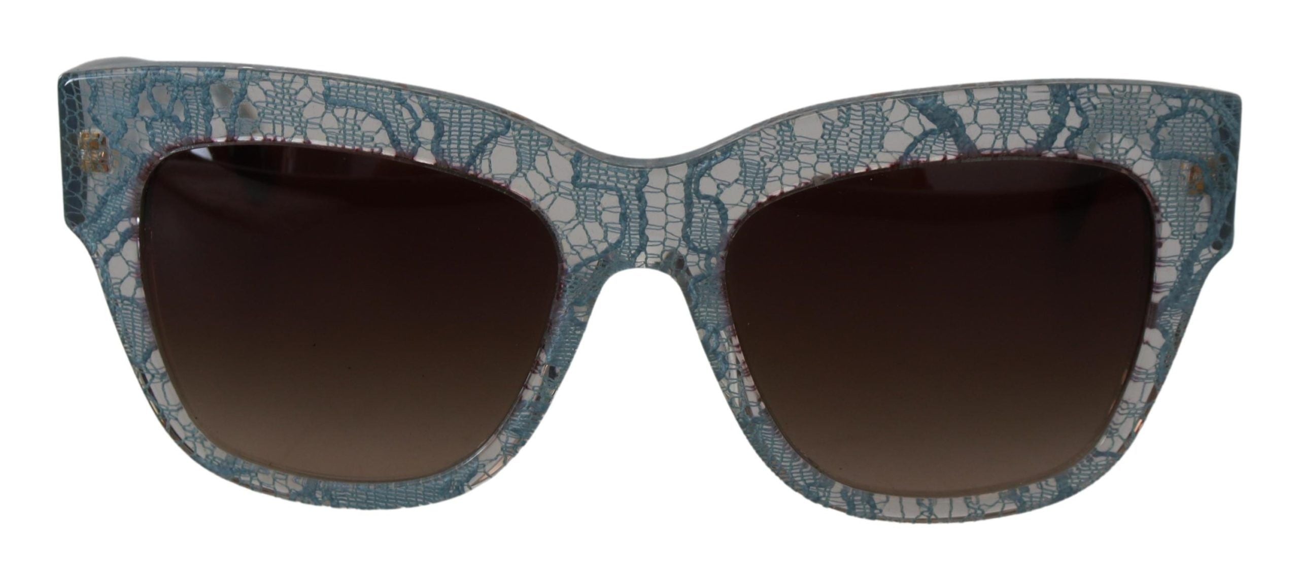 Dolce & Gabbana Blue Lace Acetate Crystal Butterfly DG4231 Sunglasses - Luxe Nova