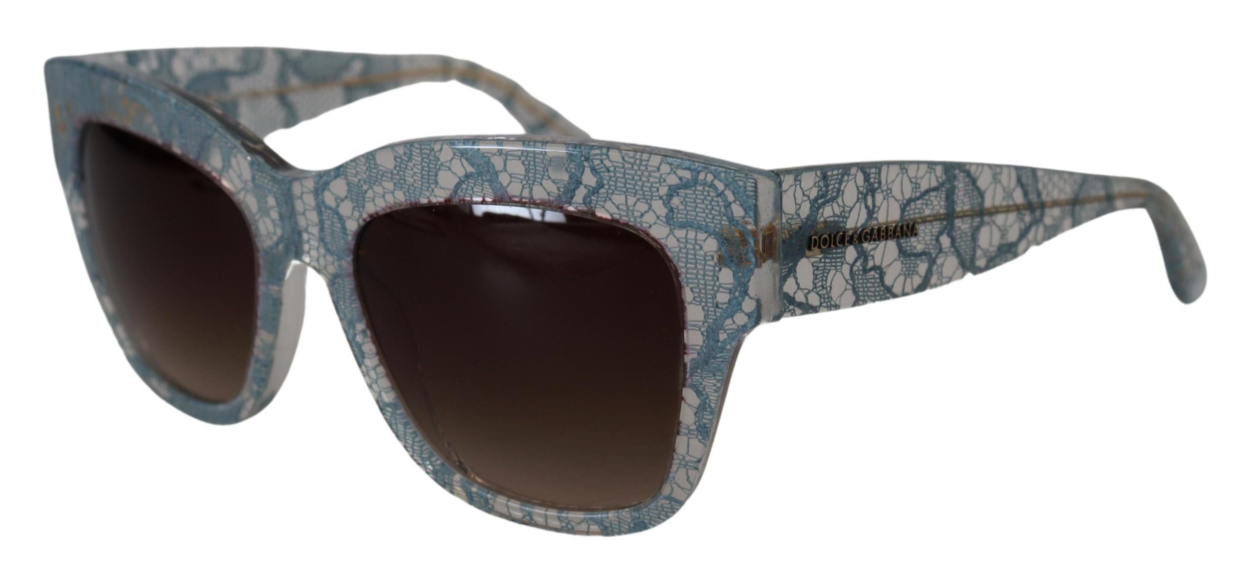 Dolce & Gabbana Blue Lace Acetate Crystal Butterfly DG4231 Sunglasses - Luxe Nova