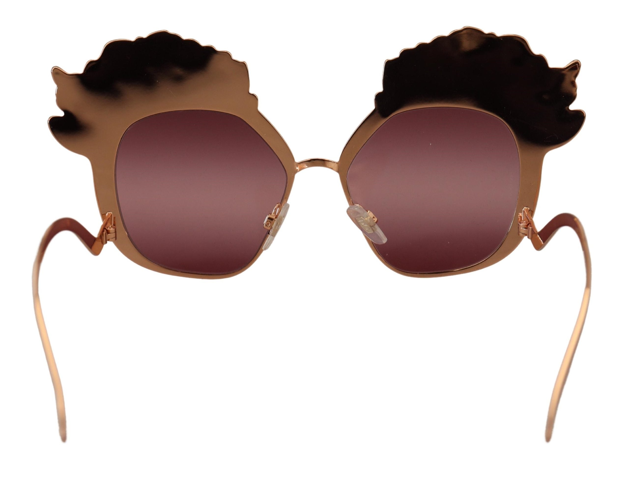 Dolce & Gabbana Pink Gold Rose Sequin Embroidery DG2202 Sunglasses - Luxe Nova
