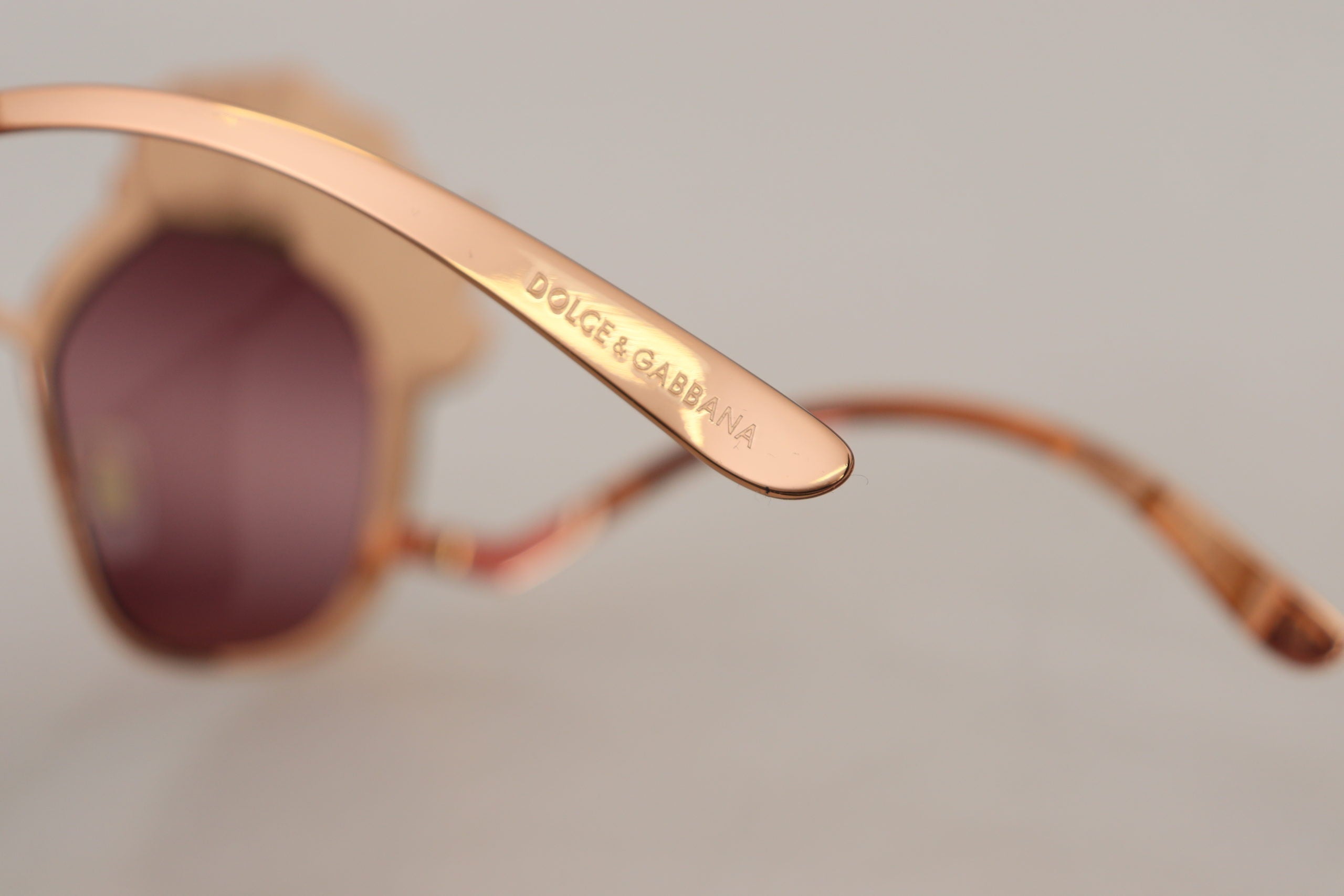 Dolce & Gabbana Pink Gold Rose Sequin Embroidery DG2202 Sunglasses - Luxe Nova