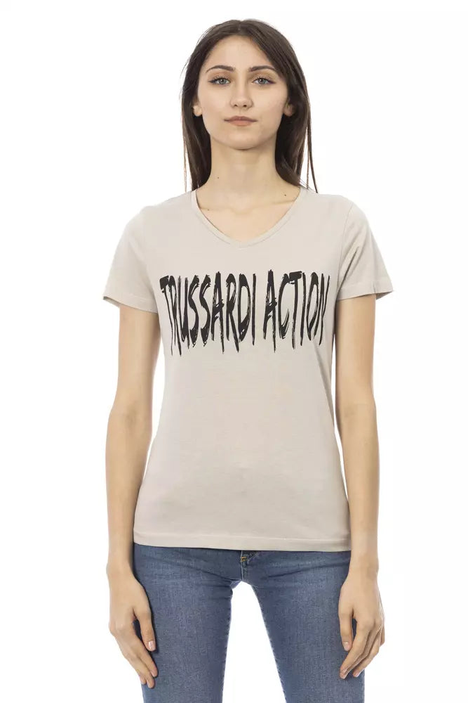 Trussardi Action Beige Cotton Women Top - Luxe Nova