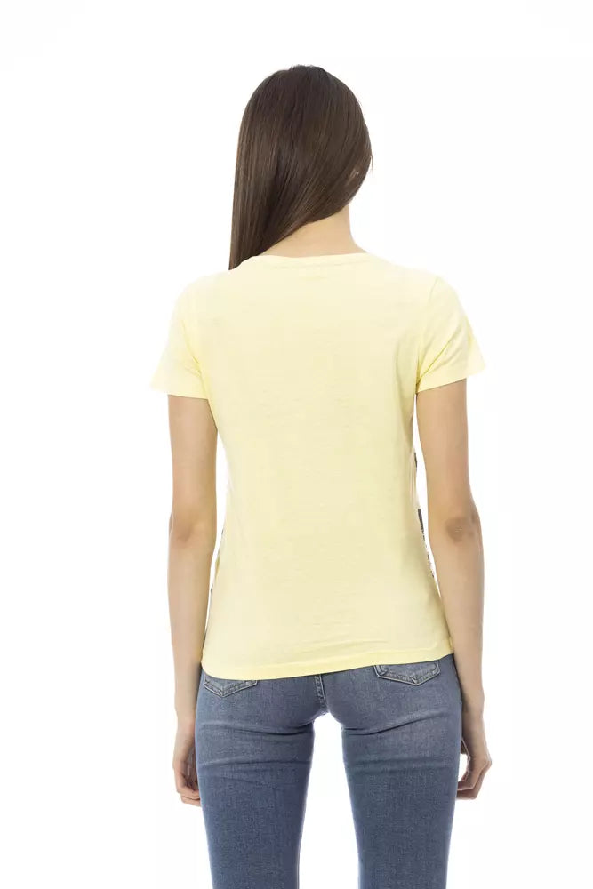 Trussardi Action Yellow Cotton Women T-Shirt - Luxe Nova