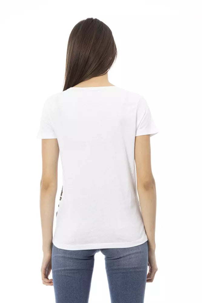 Trussardi Action White Cotton Women T-Shirt - Luxe Nova