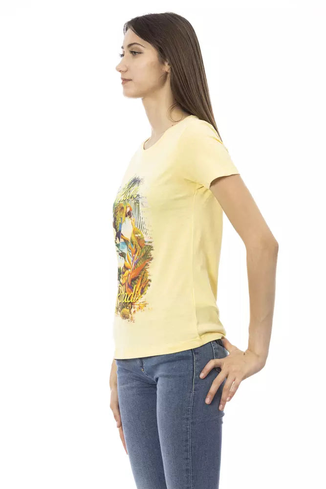 Trussardi Action Yellow Cotton Women T-Shirt - Luxe Nova