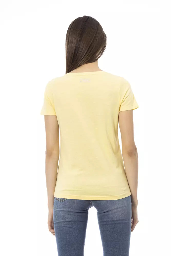 Trussardi Action Yellow Cotton Women T-Shirt - Luxe Nova