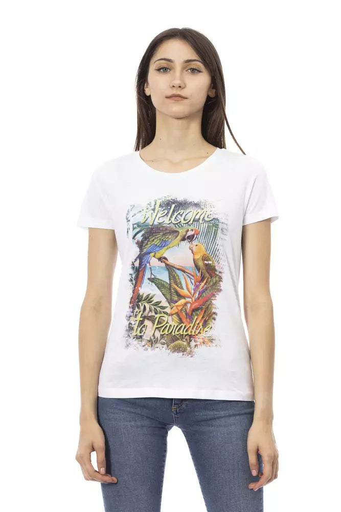 Trussardi Action White Cotton Women T-Shirt - Luxe Nova