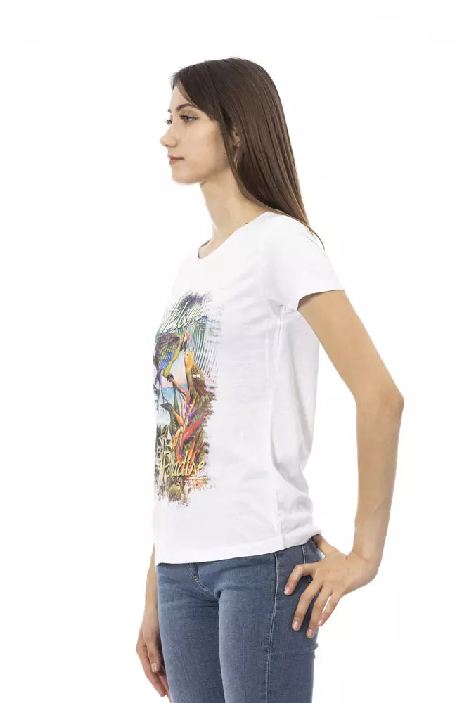 Trussardi Action White Cotton Women T-Shirt - Luxe Nova