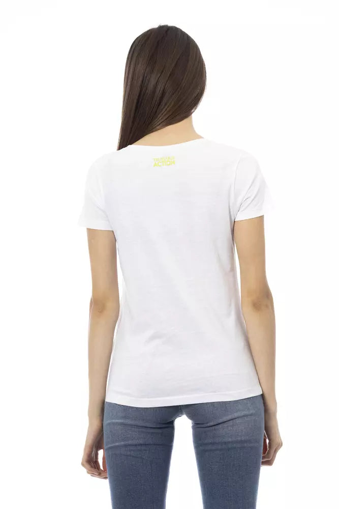 Trussardi Action White Cotton Women T-Shirt - Luxe Nova