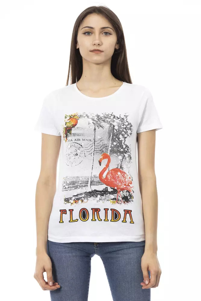 Trussardi Action White Cotton Women T-Shirt - Luxe Nova