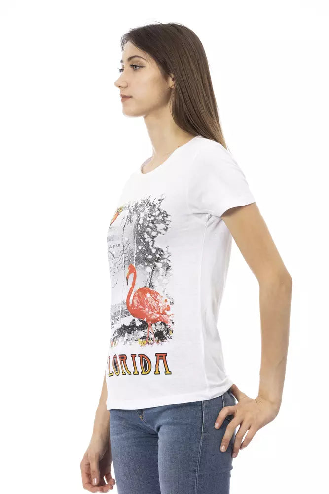 Trussardi Action White Cotton Women T-Shirt - Luxe Nova