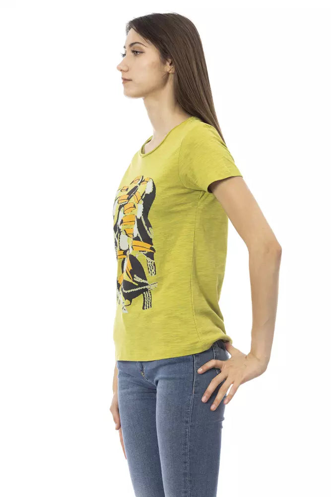 Trussardi Action Green Cotton Women T-Shirt - Luxe Nova