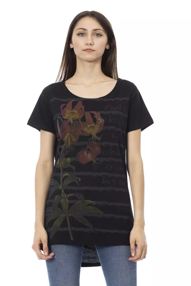 Trussardi Action Black Cotton Women T-Shirt - Luxe Nova