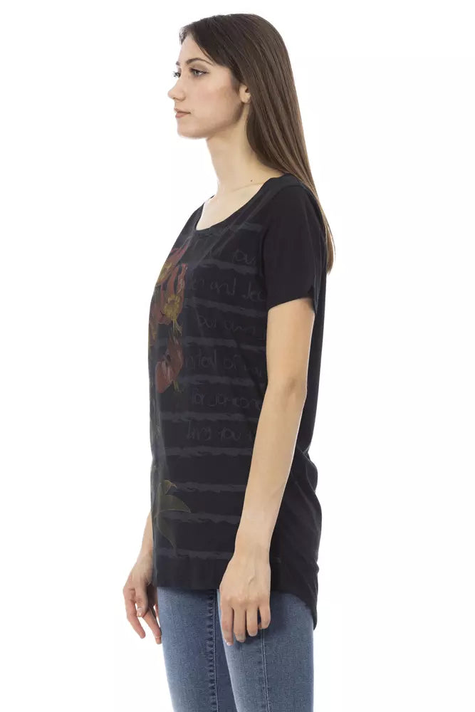 Trussardi Action Black Cotton Women T-Shirt - Luxe Nova
