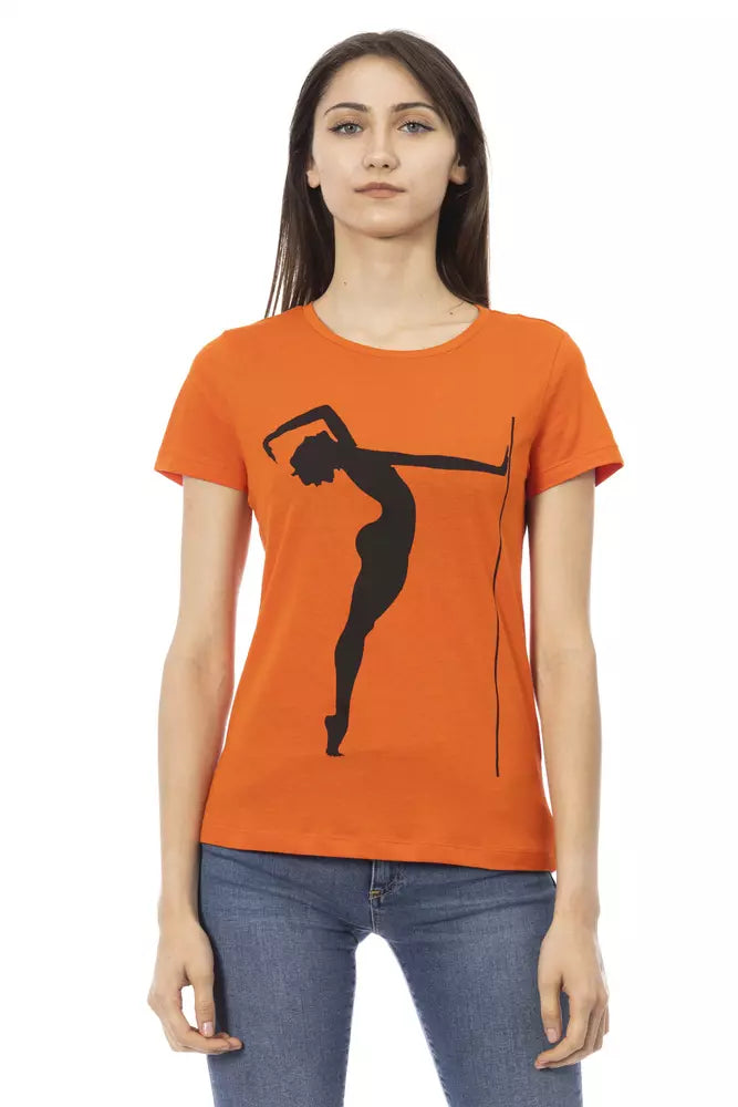 Trussardi Action Orange Cotton Women T-Shirt - Luxe Nova