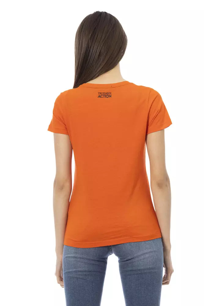Trussardi Action Orange Cotton Women T-Shirt - Luxe Nova