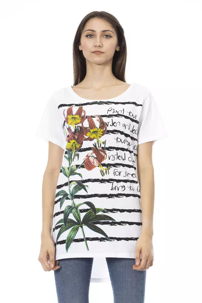 Trussardi Action White Cotton Women T-Shirt - Luxe Nova