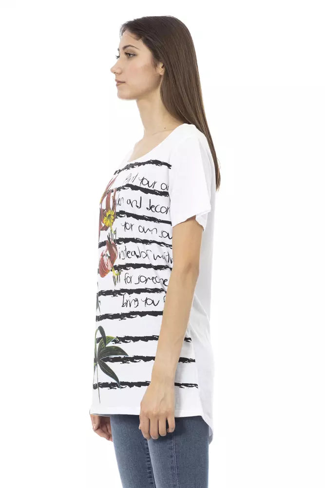 Trussardi Action White Cotton Women T-Shirt - Luxe Nova