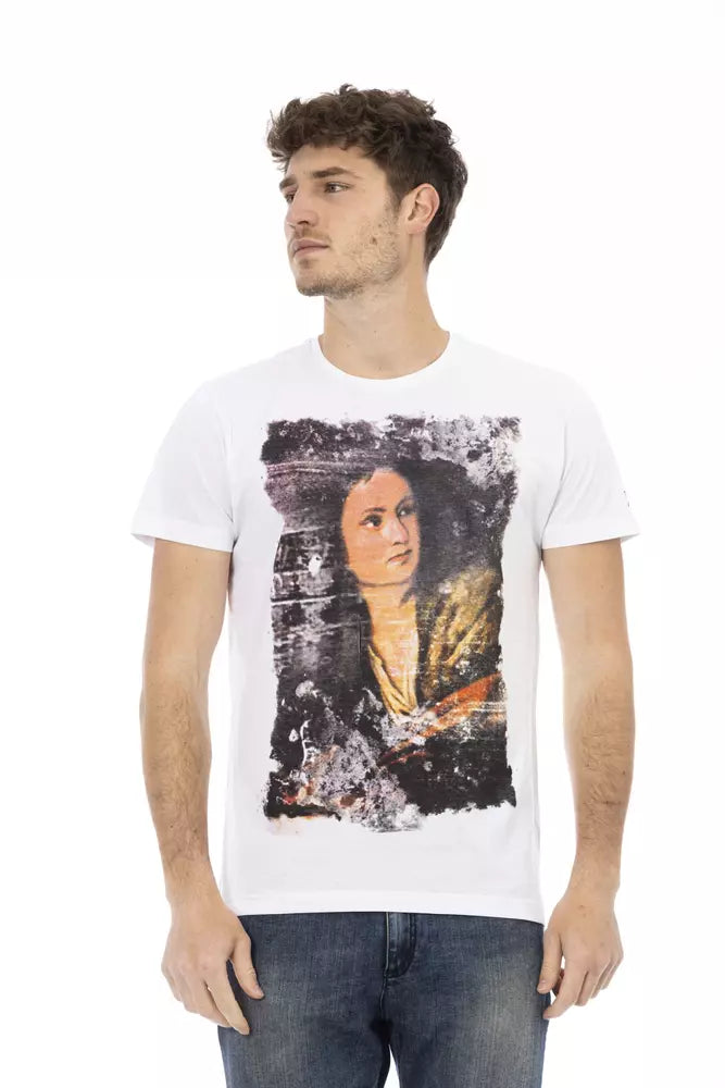 Trussardi Action White Cotton Men's T-Shirt - Luxe Nova