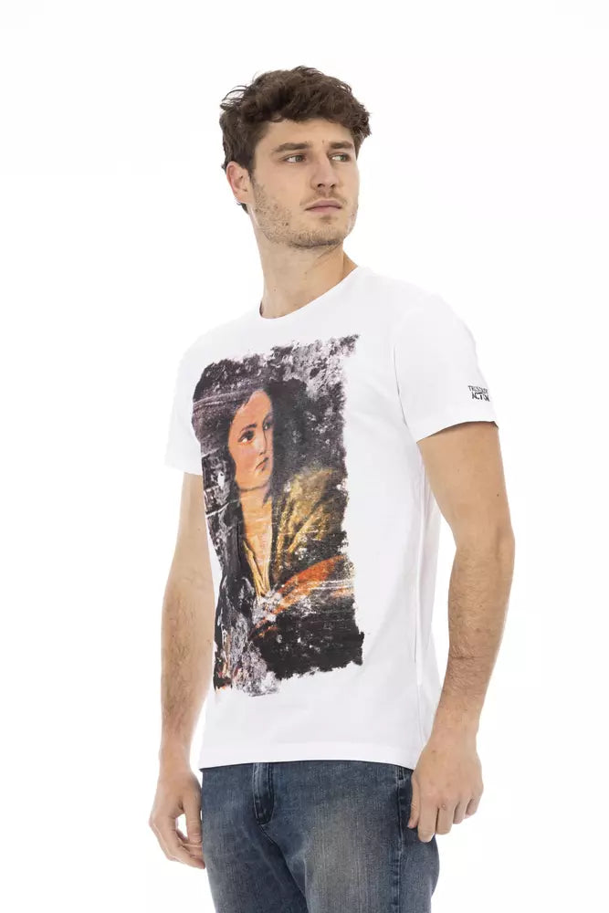 Trussardi Action White Cotton Men's T-Shirt - Luxe Nova