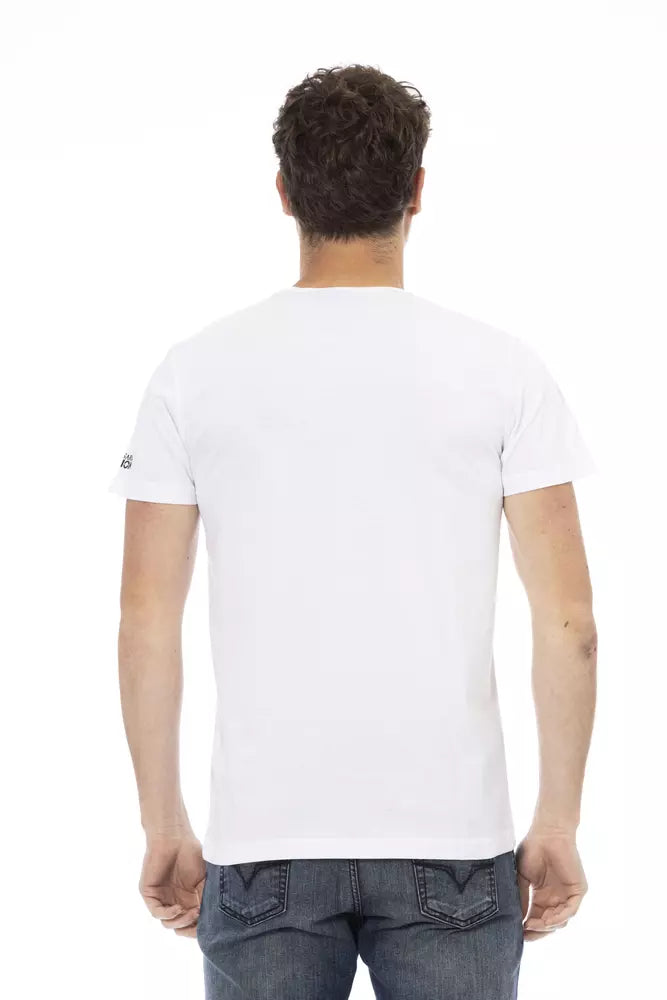 Trussardi Action White Cotton Men's T-Shirt - Luxe Nova